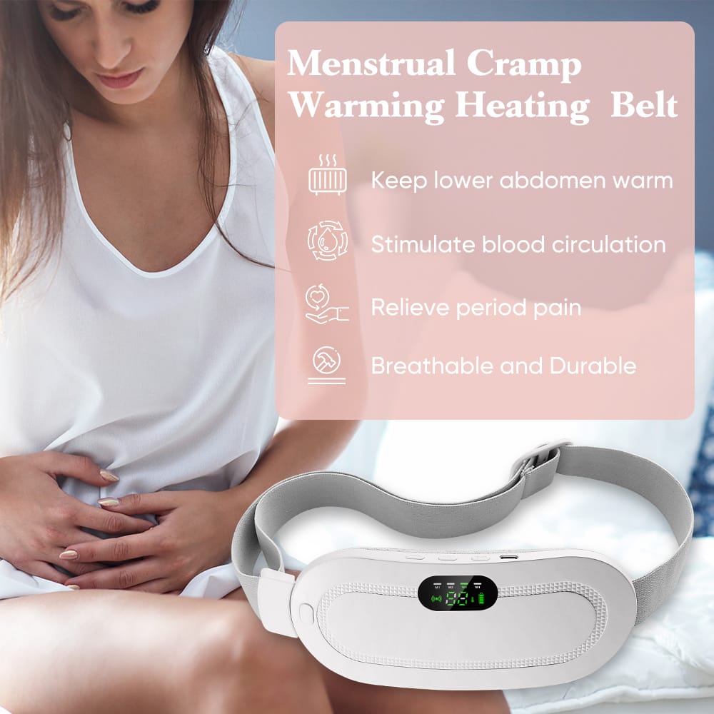 Portable Cordless Heating Pad for Menstrual Cramps Relief, for Stomach, 3-Speed Temperature Adjustment and -Speed Massage Modes, Back and Belly Heating Pad for Women